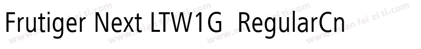 Frutiger Next LTW1G  RegularCn字体转换